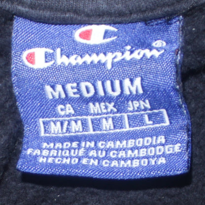 Champion Men's Black Medium Pullover Hoodie with Logo Front