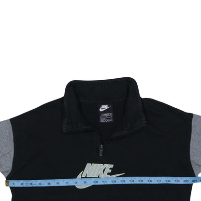 Nike Boys Black XL 1/4 Zip Fleece Sweatshirt with Logo and Pocket
