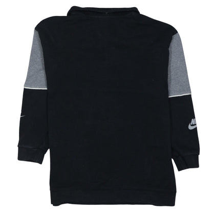 Nike Boys Black XL 1/4 Zip Fleece Sweatshirt with Logo and Pocket
