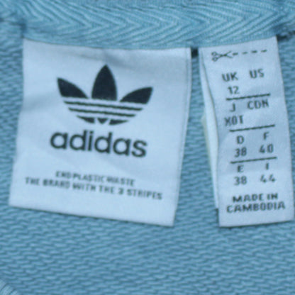 Adidas Women Blue Crew Neck Pullover Sweatshirt UK 12