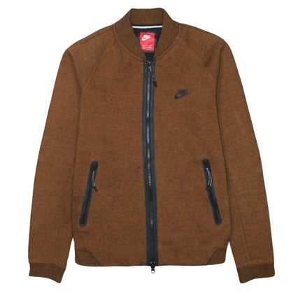 Nike Men's Brown Track Jacket Size S Full Zip Athletic Fit