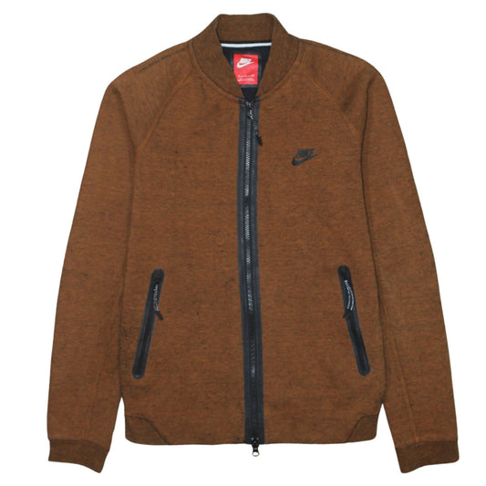 Nike Men's Brown Track Jacket Size S Full Zip Athletic Fit