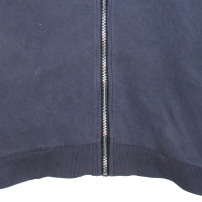 Superdry Womens Blue Full Zip Hoodie UK 12 Cotton Blend Casual