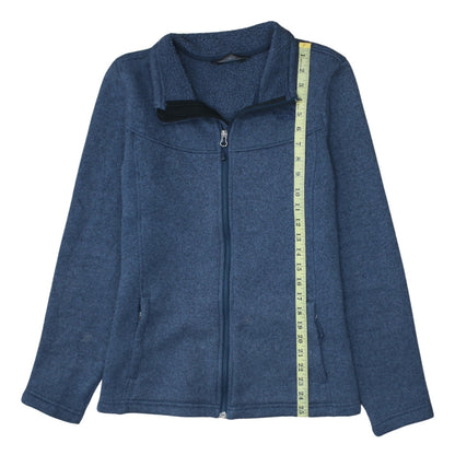 The North Face Womens Blue Fleece Full Zip Jacket Size L