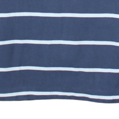 Nike Men's Blue Striped Cotton Polo Shirt Size M Classic Fit