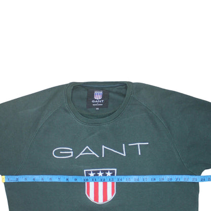 GANT Men’s Green 2XL Pullover Sweatshirt Embroidered Logo USA Patriotic