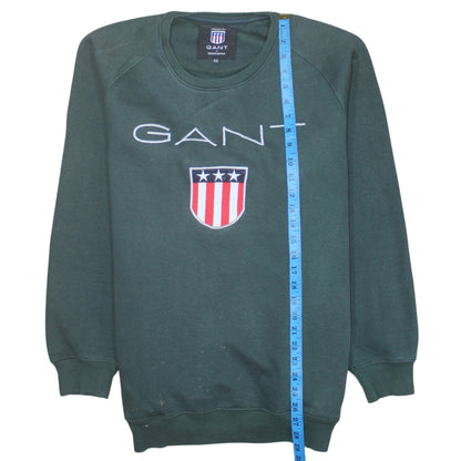 GANT Men’s Green 2XL Pullover Sweatshirt Embroidered Logo USA Patriotic