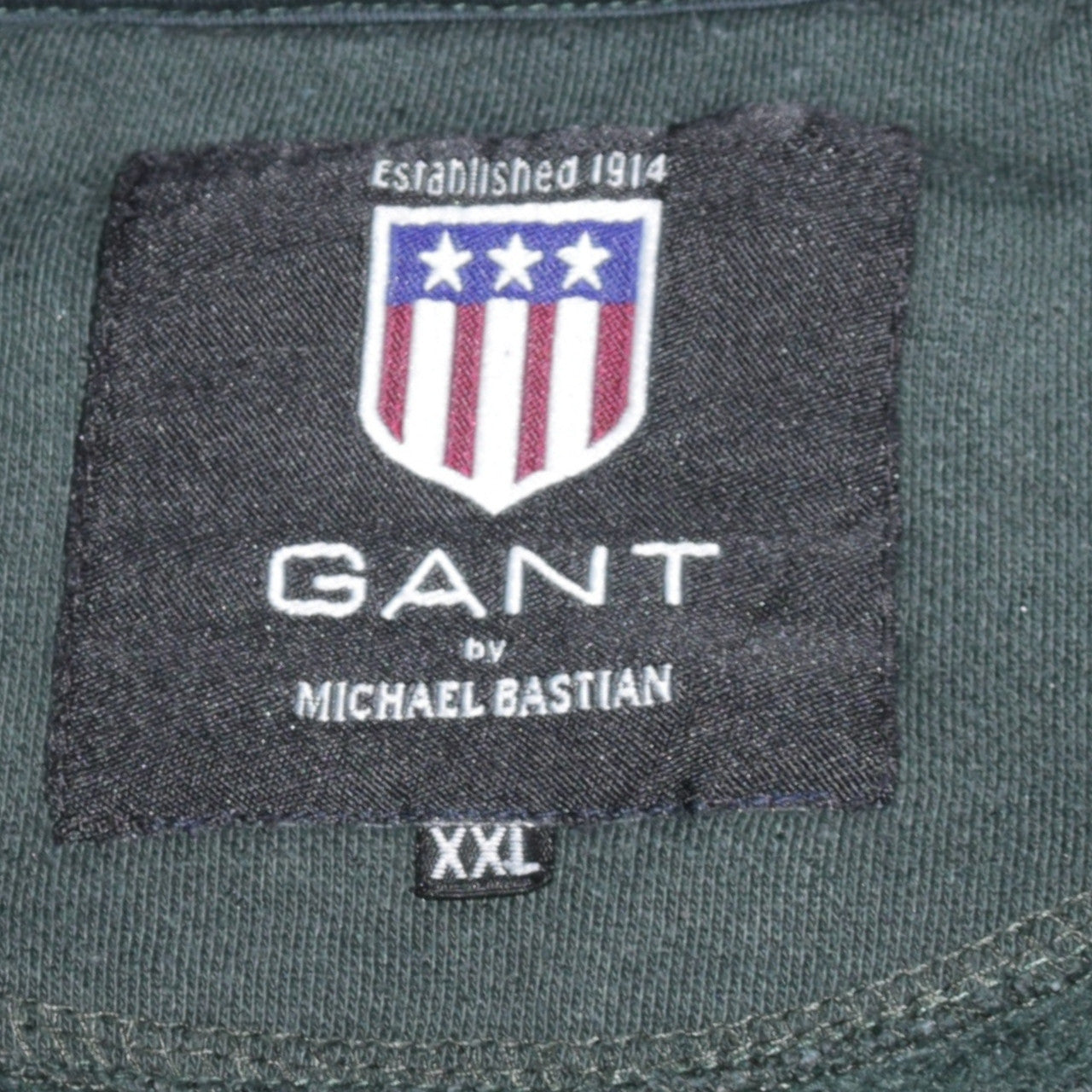 GANT Men’s Green 2XL Pullover Sweatshirt Embroidered Logo USA Patriotic