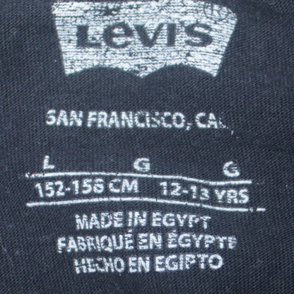 Levi's Boys Black 12-13 Years Logo Graphic Cotton T-Shirt