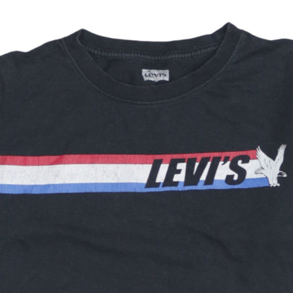 Levi's Boys Black 12-13 Years Logo Graphic Cotton T-Shirt