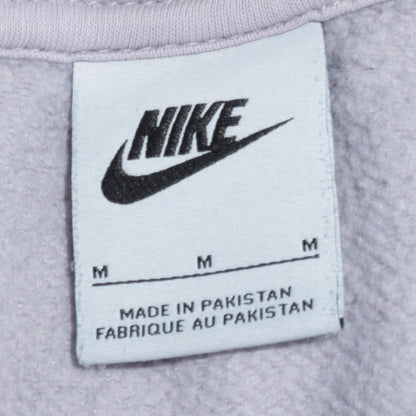 Nike Women's White Cropped Pullover Sweatshirt Size M Cotton Blend