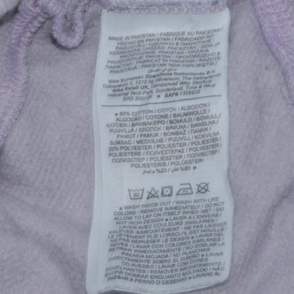 Nike Women's White Cropped Pullover Sweatshirt Size M Cotton Blend