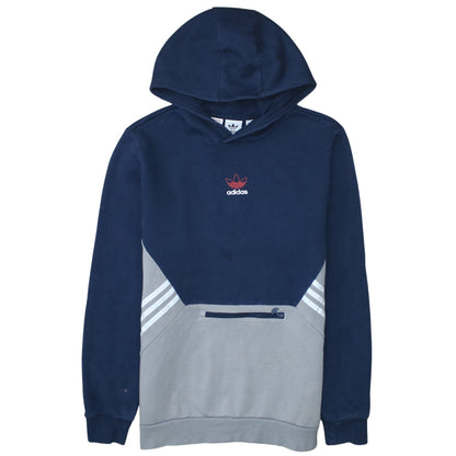 Adidas Boys Navy & Grey Pullover Hoodie XL 15-16 Years Cotton Blend