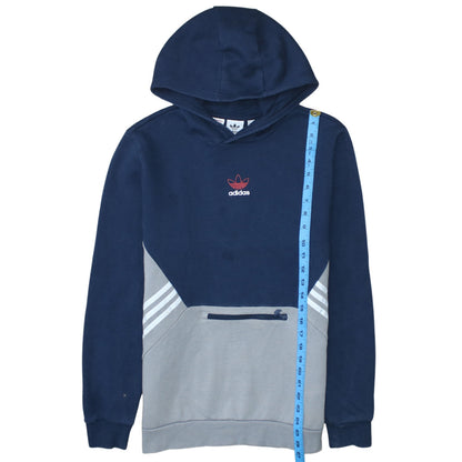 Adidas Boys Navy & Grey Pullover Hoodie XL 15-16 Years Cotton Blend