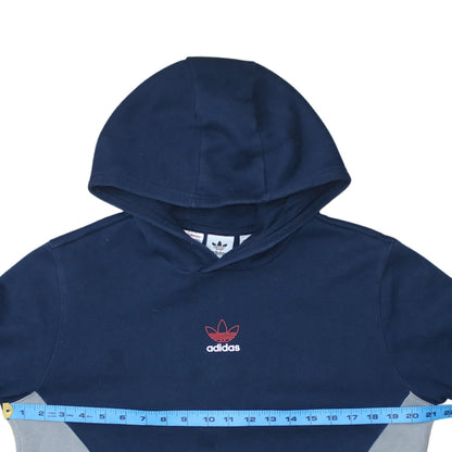 Adidas Boys Navy & Grey Pullover Hoodie XL 15-16 Years Cotton Blend