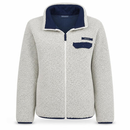 Columbia Women's White Fleece Full Zip Jacket Size L Outdoor Casual
