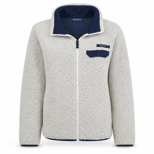 Columbia Women's White Fleece Full Zip Jacket Size L Outdoor Casual