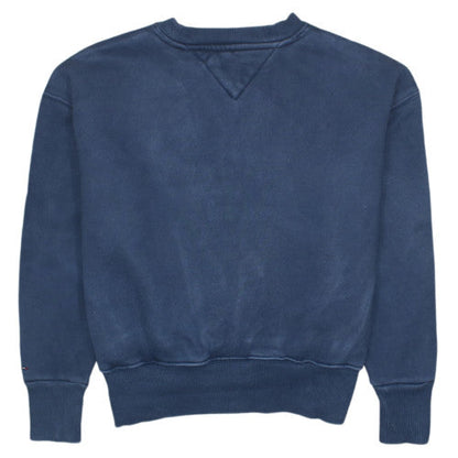 Tommy Jeans Women's Navy Blue XS Pullover Sweatshirt Logo Crew Neck