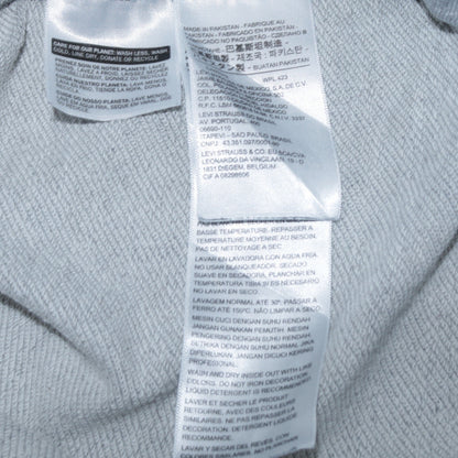 Levi's Men's Grey Pullover Hoodie Small Logo Fleece Sweatshirt