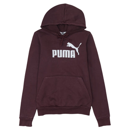 Puma Womens Brown Pullover Hoodie Size 12 Regular Fit Logo Sweatshirt