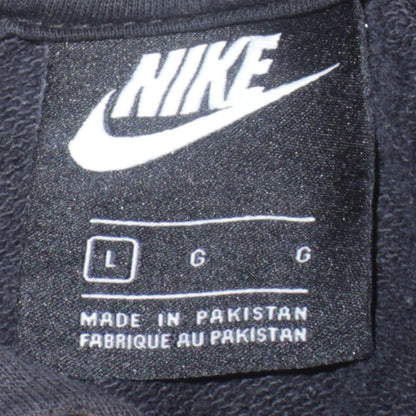 Nike Men's Black Pullover Hoodie L Regular Fit Fleece Sweatshirt