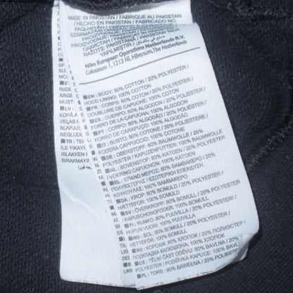 Nike Men's Black Pullover Hoodie L Regular Fit Fleece Sweatshirt