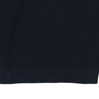Tommy Hilfiger Men's Blue Cotton Crew Neck Waffle Knit Jumper L