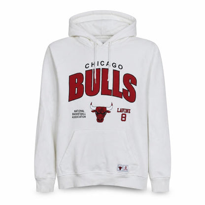 NBA Men’s White Chicago Bulls Hoodie Lavine 8 Logo Size L Pullover