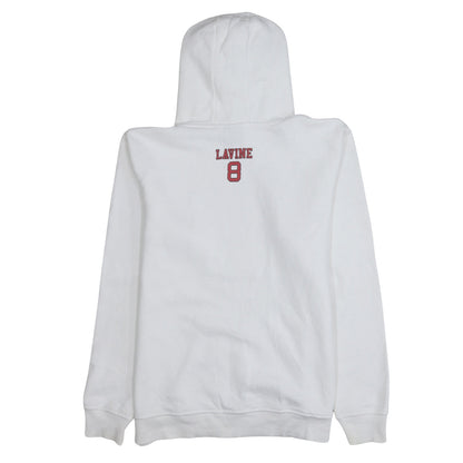 NBA Men’s White Chicago Bulls Hoodie Lavine 8 Logo Size L Pullover