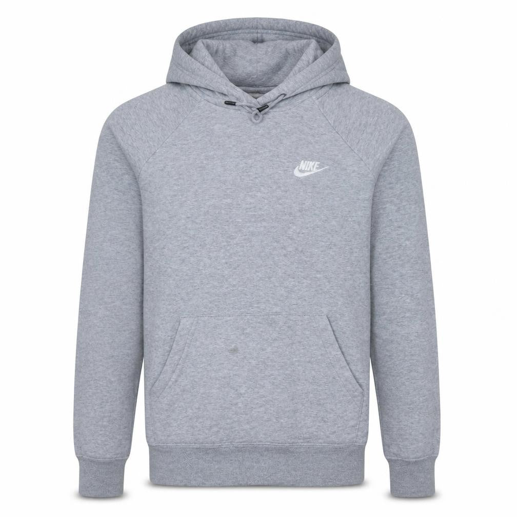 Nike Men's Grey Pullover Hoodie Small Logo Regular Fit