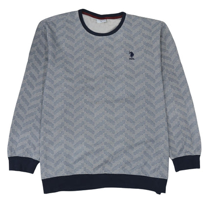 U.S. Polo Assn. Men's Blue 4XL Crew Neck Pullover Sweatshirt