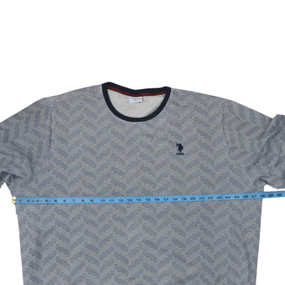 U.S. Polo Assn. Men's Blue 4XL Crew Neck Pullover Sweatshirt