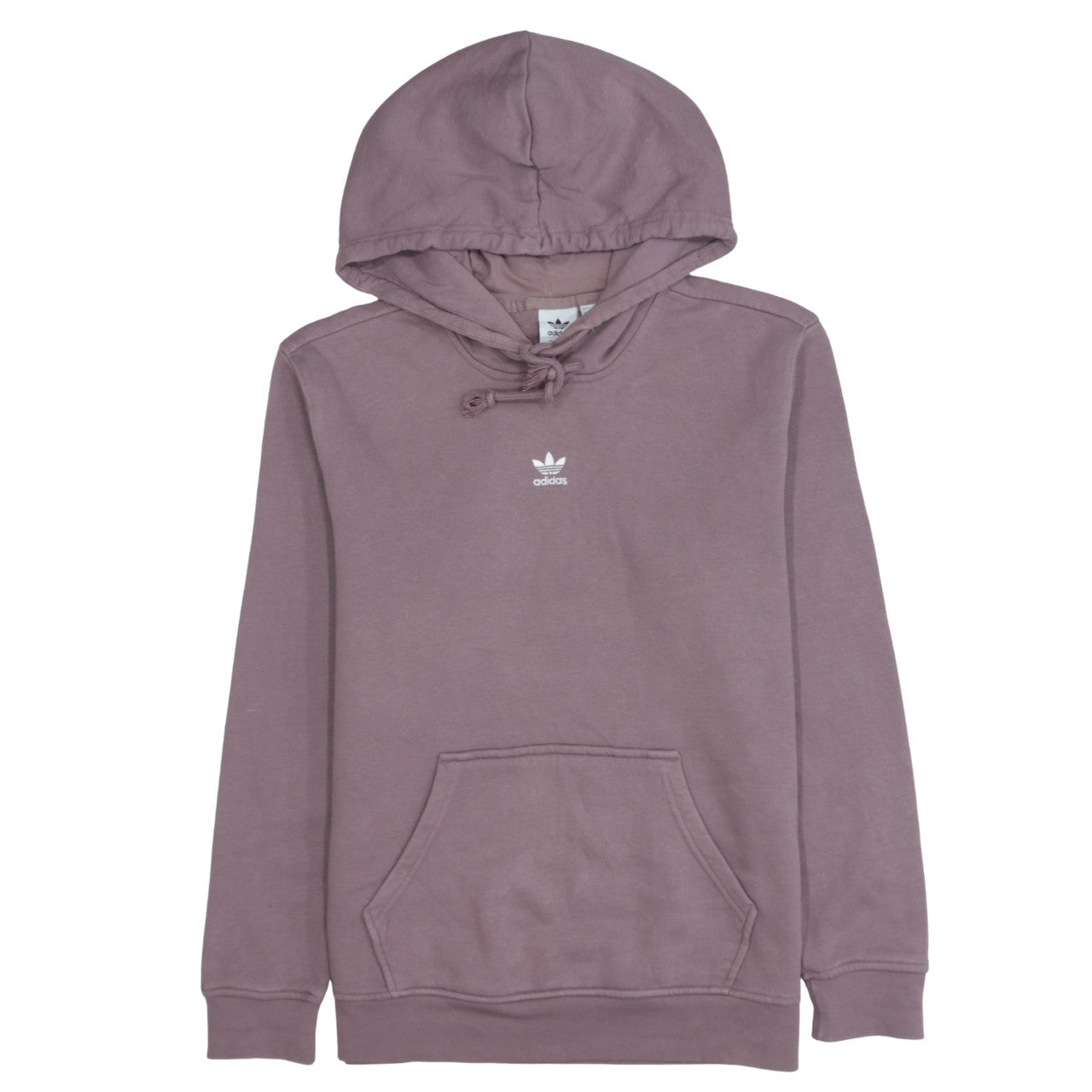 Adidas Women Mauve Pullover Hoodie UK 12 Cotton Blend Casual