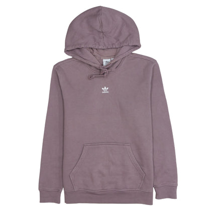 Adidas Women Mauve Pullover Hoodie UK 12 Cotton Blend Casual