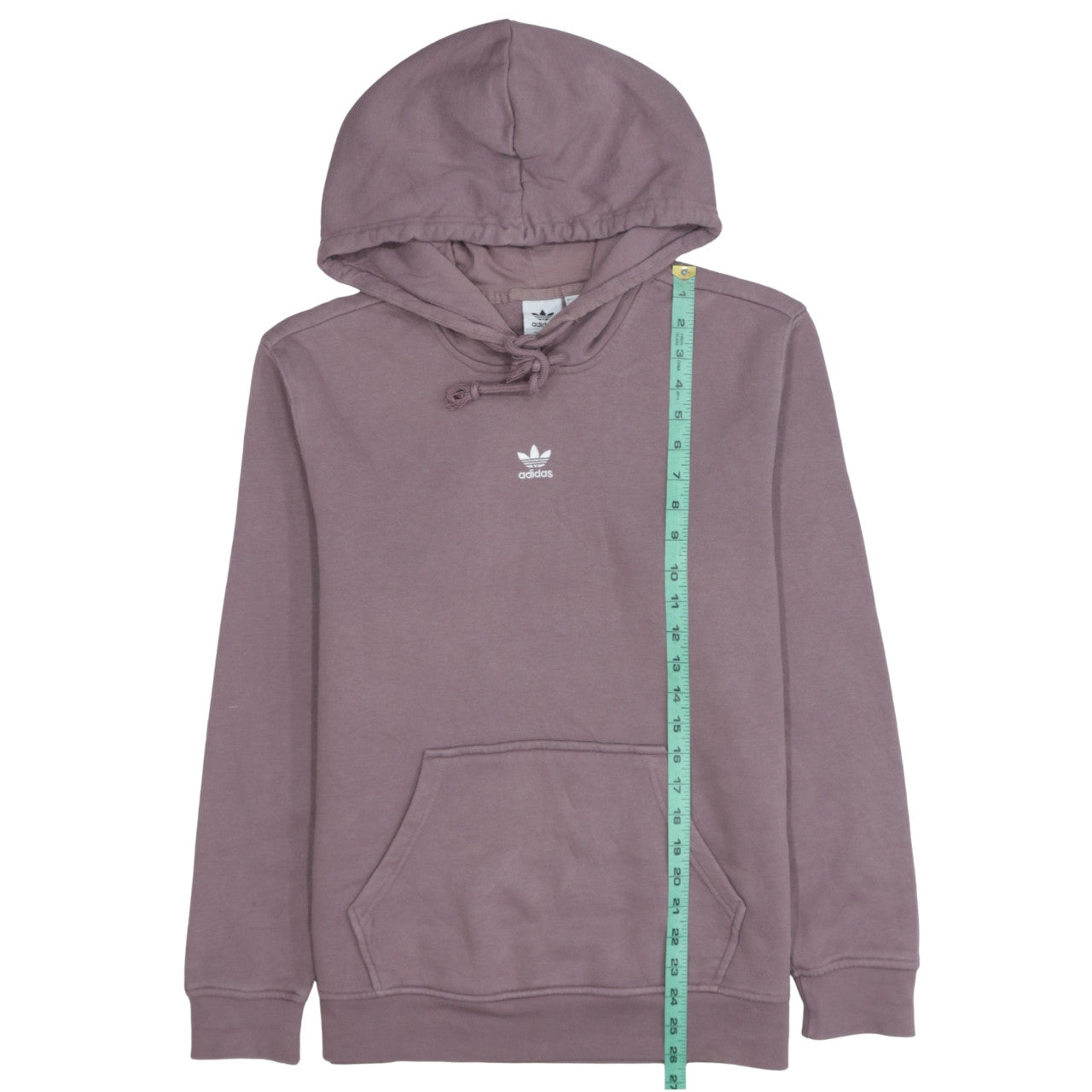 Adidas Women Mauve Pullover Hoodie UK 12 Cotton Blend Casual