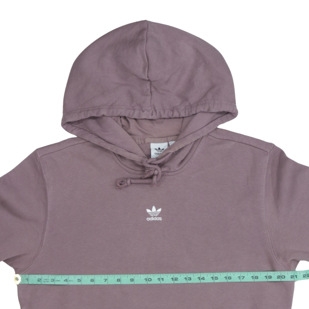 Adidas Women Mauve Pullover Hoodie UK 12 Cotton Blend Casual