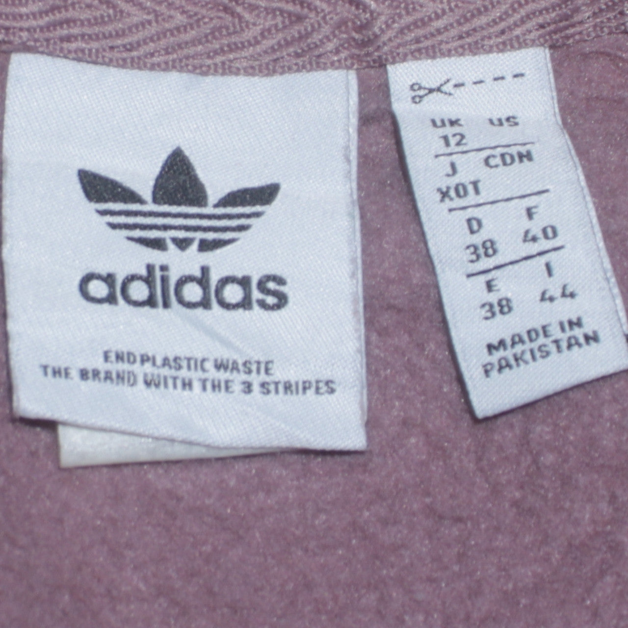 Adidas Women Mauve Pullover Hoodie UK 12 Cotton Blend Casual