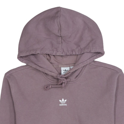 Adidas Women Mauve Pullover Hoodie UK 12 Cotton Blend Casual