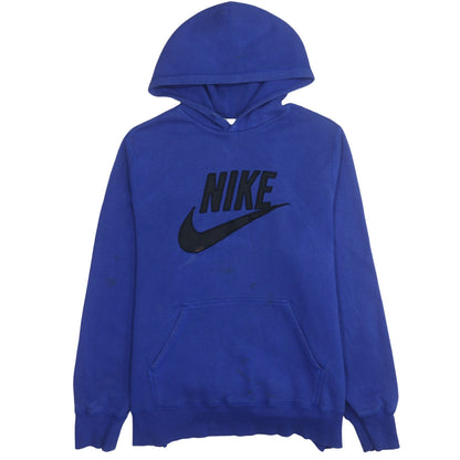 Nike Womens Blue Pullover Hoodie XL Cotton Blend Logo Front