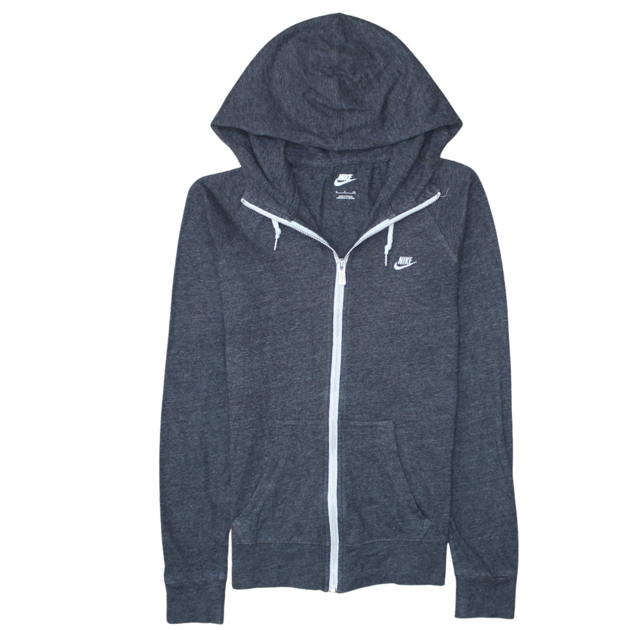 Nike Men's Grey Full Zip Hoodie Size S Lightweight Sportswear