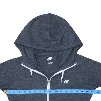 Nike Men's Grey Full Zip Hoodie Size S Lightweight Sportswear