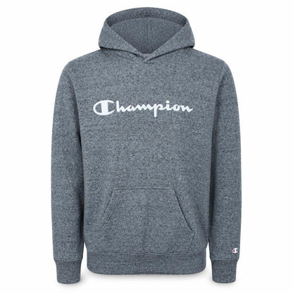 Champion Men's Grey Pullover Hoodie Small Logo Fleece Sweatshirt
