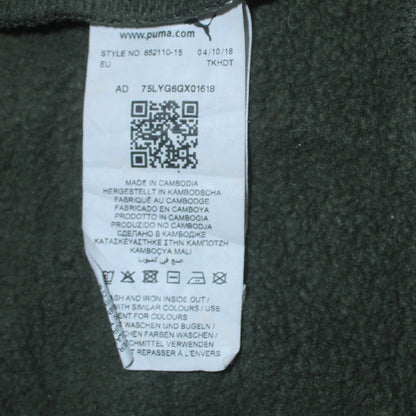 Puma Boys Green Crew Neck Pullover Sweatshirt - Size 14 Years