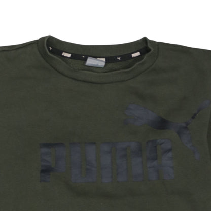 Puma Boys Green Crew Neck Pullover Sweatshirt - Size 14 Years