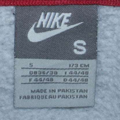 Nike Boys Grey Full Zip Hoodie Small Fleece Sportswear with Logo
