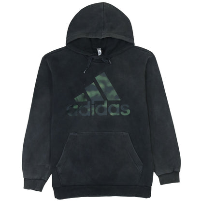 Adidas Men's Black Pullover Hoodie Small Logo Fleece Sportswear