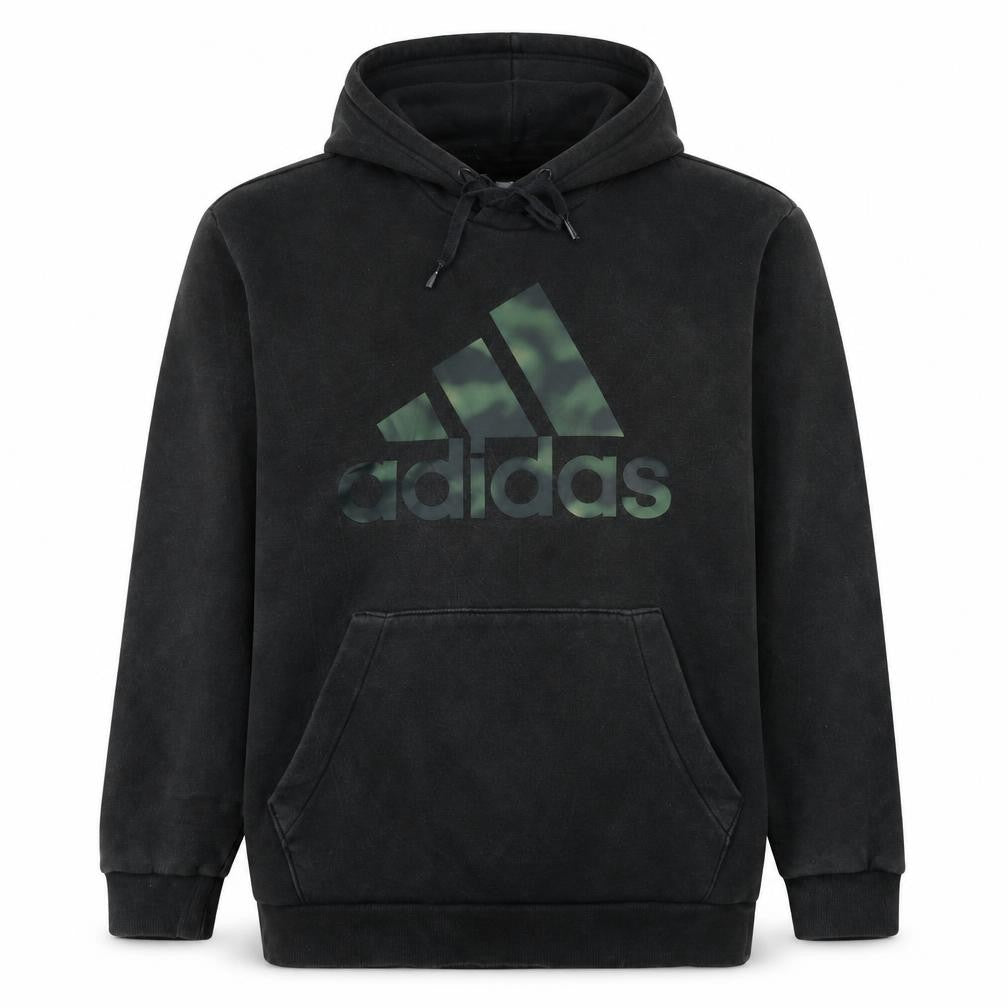 Adidas Men's Black Pullover Hoodie Small Logo Fleece Sportswear