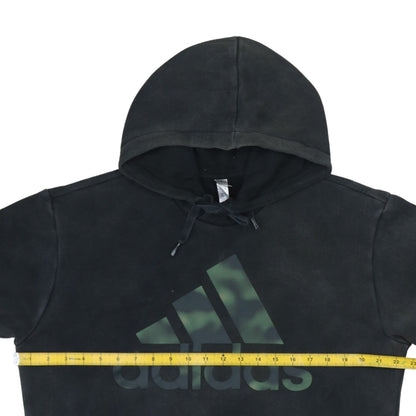 Adidas Men's Black Pullover Hoodie Small Logo Fleece Sportswear