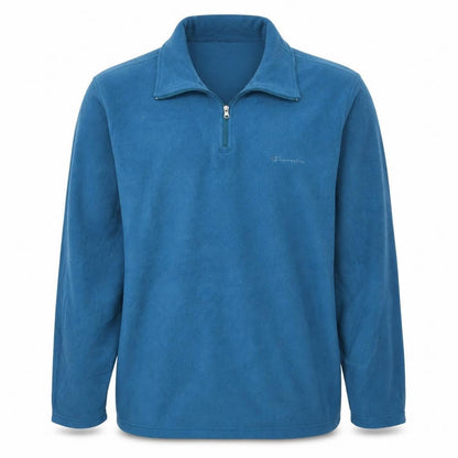 Champion Men's Blue 1/4 Zip Fleece Pullover Sweatshirt XXL