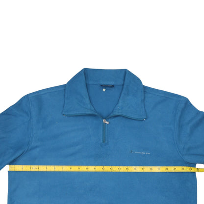 Champion Men's Blue 1/4 Zip Fleece Pullover Sweatshirt XXL